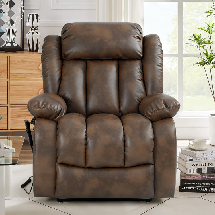 Real leather on sale lift chair